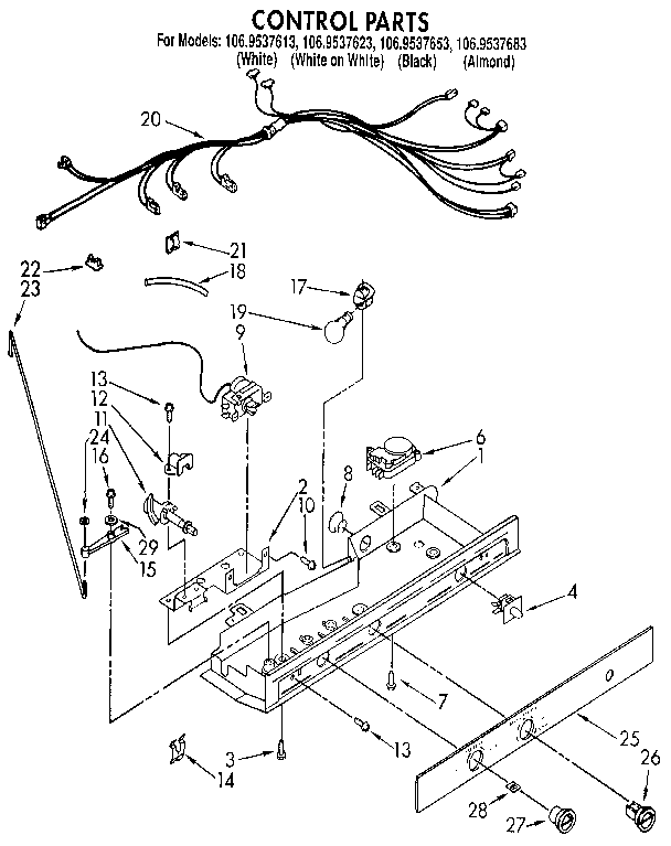 Kenmore 1069537683 control diagram