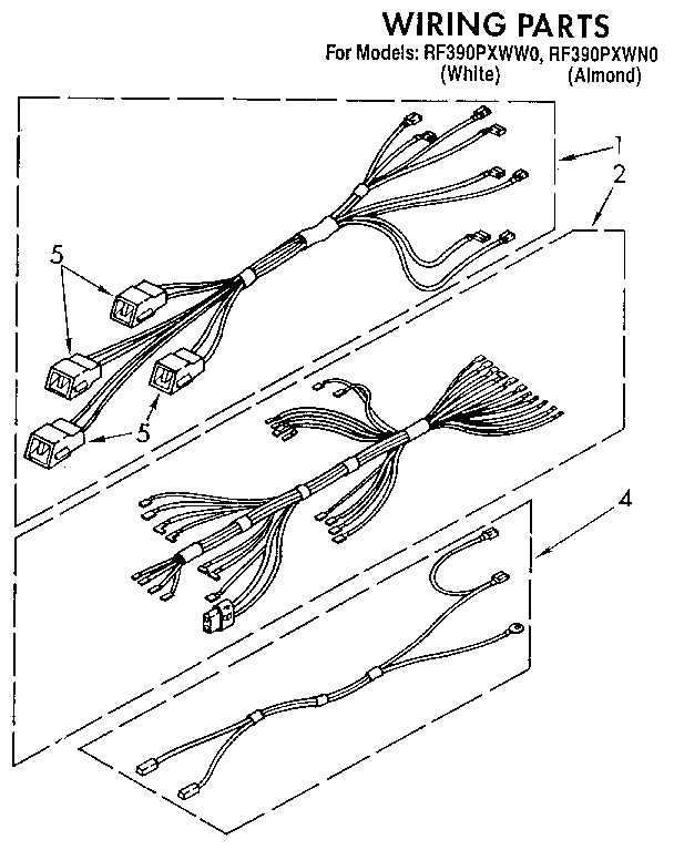 Whirlpool RF390PXWW0 wiring diagram