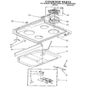 Whirlpool RF395PXXN0 cooktop diagram