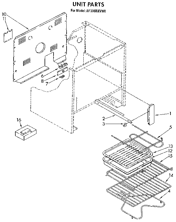 Whirlpool RF306BXVW0 unit diagram