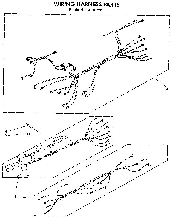 Whirlpool RF306BXVW0 wiring harness diagram