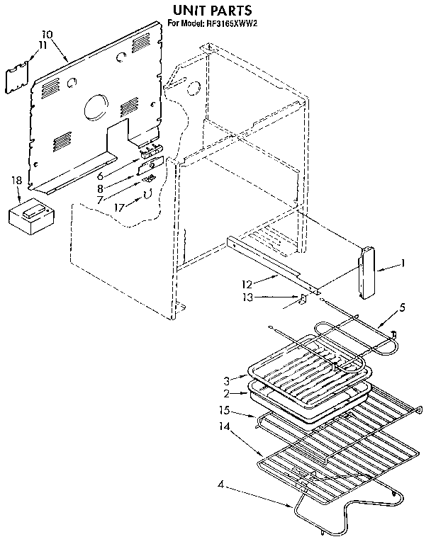 Whirlpool RF3165XWW2 unit diagram