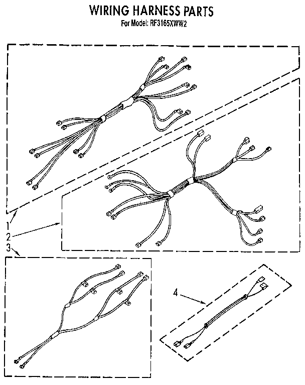 Whirlpool RF3165XWW2 wiring harness diagram