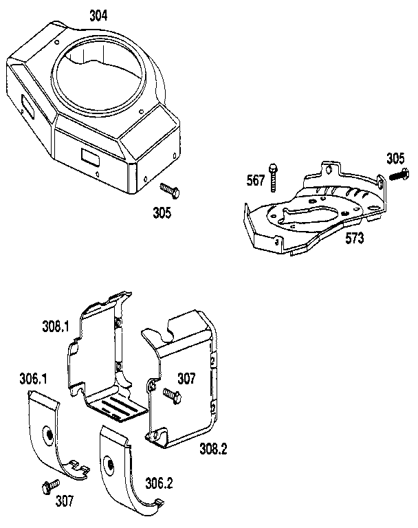 Craftsman 536255870 blower housing diagram