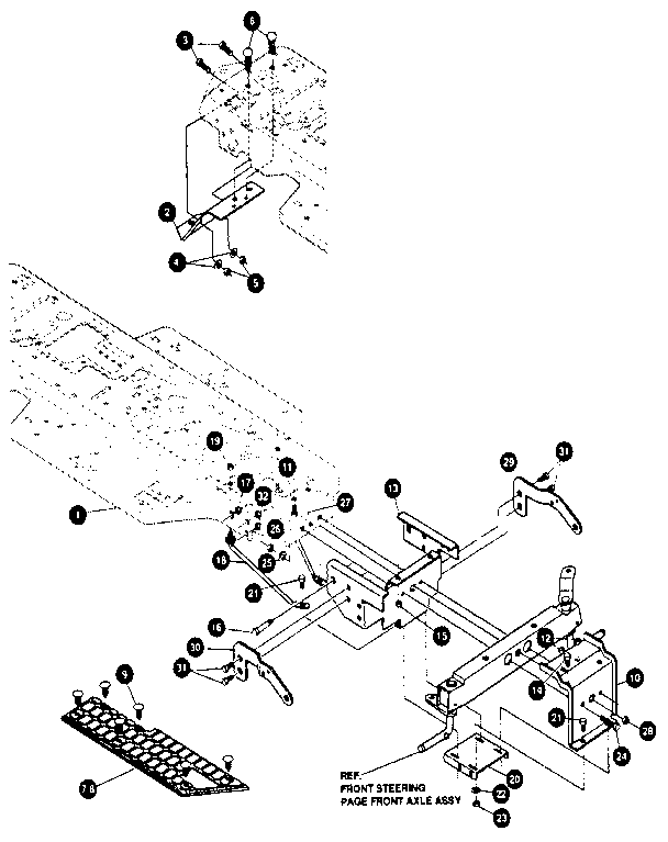 Craftsman 536255860 chassis & hood assembly diagram