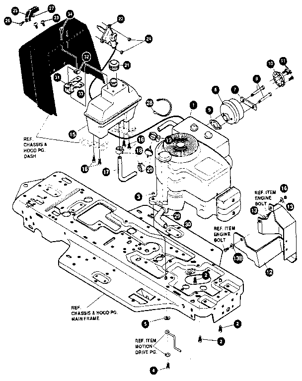 Craftsman 536255860 engine & control assembly diagram