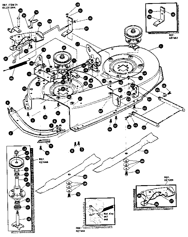 Craftsman 536255860 pre-painted deck assembly diagram