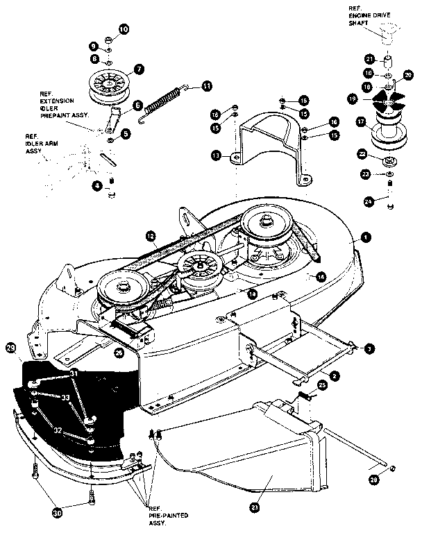 Craftsman 536255860 final deck assembly diagram