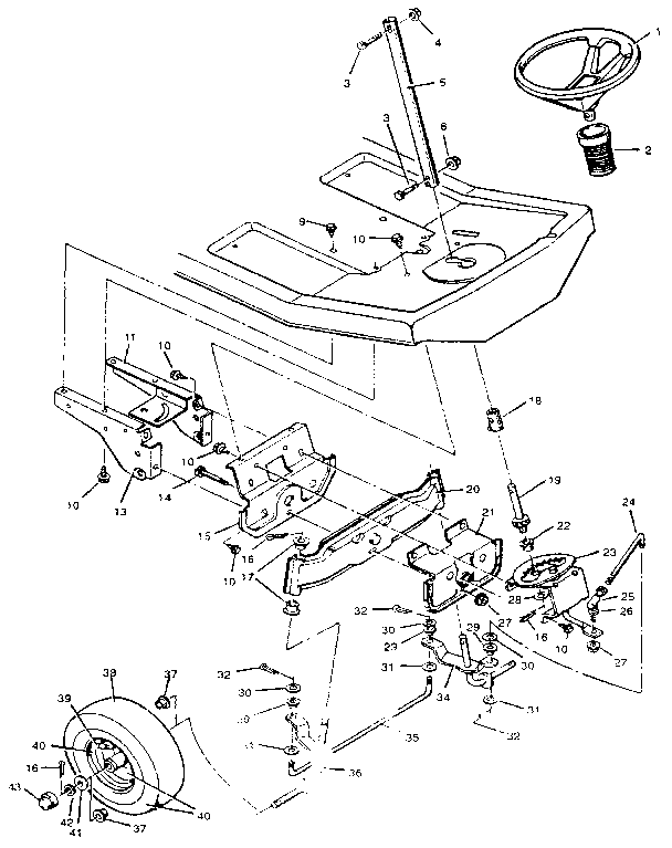 Craftsman 502255172 steering system diagram