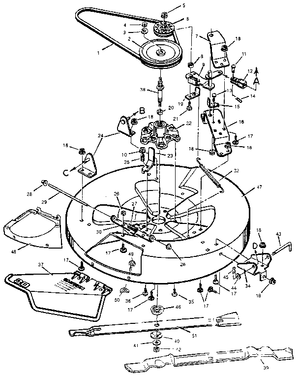 Craftsman 502255172 mower housing diagram