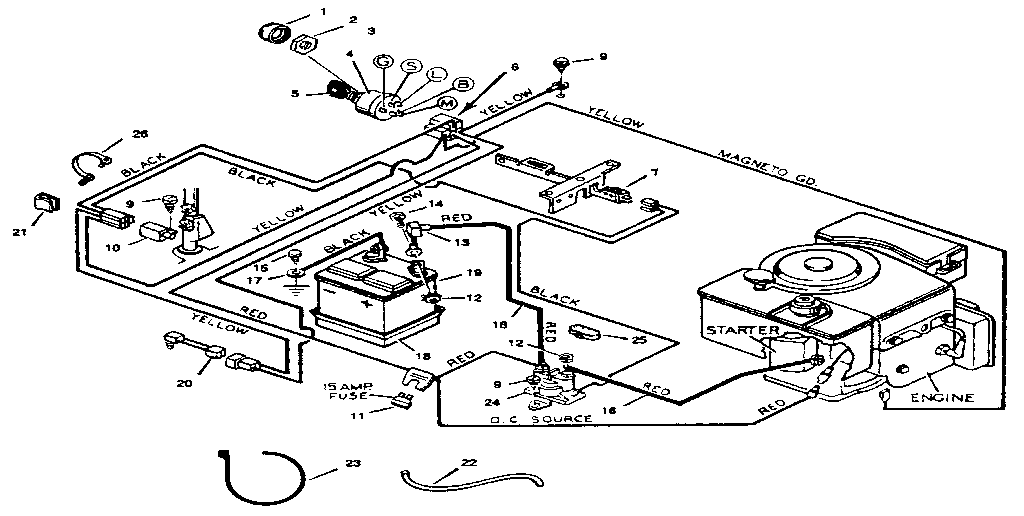 Craftsman 502255172 electrical system diagram