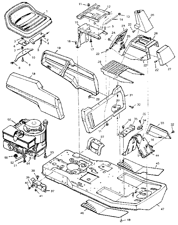 Craftsman 502254114 body chassis diagram