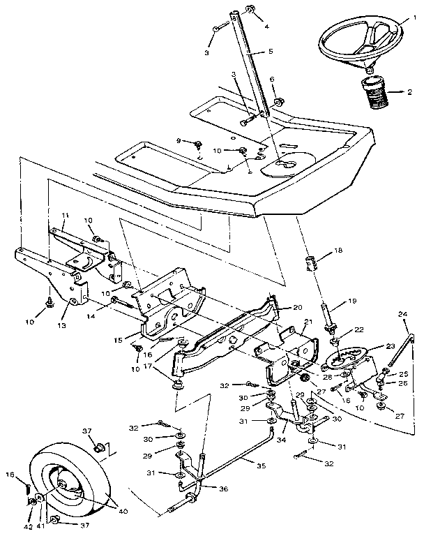 Craftsman 502254114 steering system diagram