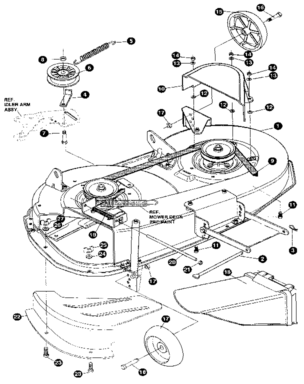 Craftsman 536255870 final deck assembly diagram