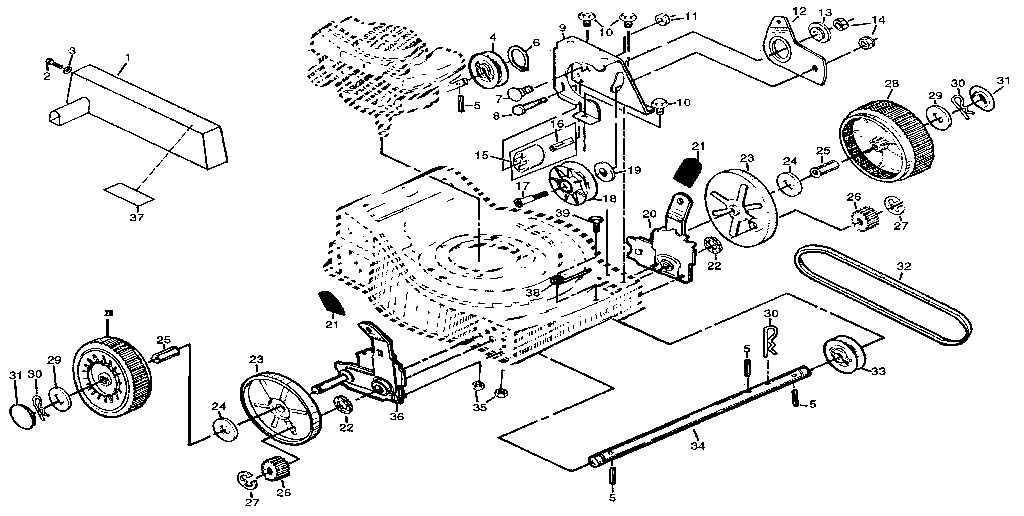 Craftsman 917372286 drive assembly diagram