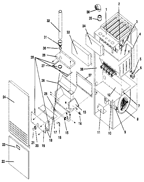 ICP NUGS100BH04 non-functional replacement diagram