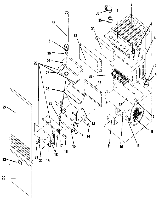 ICP NUGS075BG04 non-functional replacement diagram