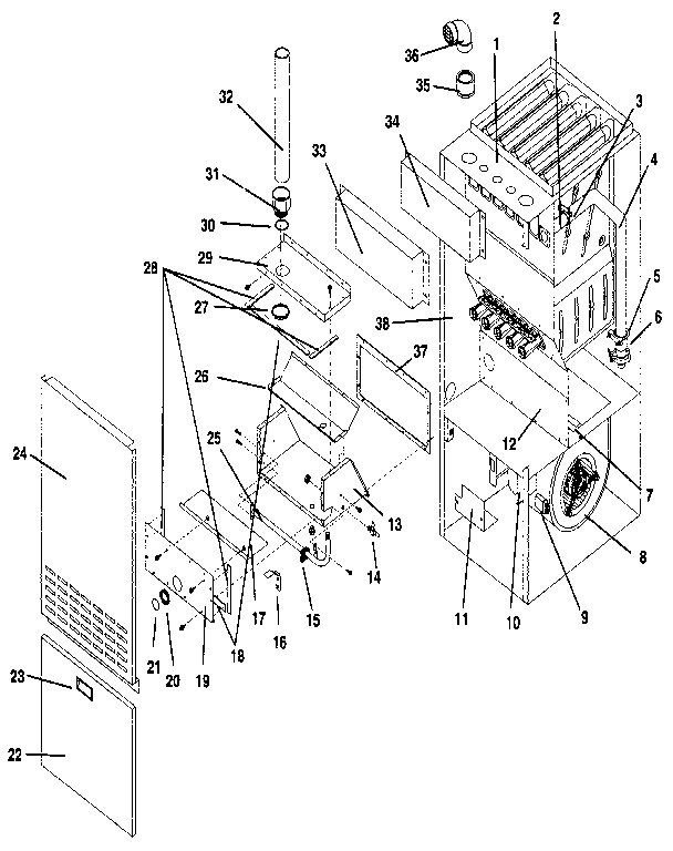 ICP NULS050AF04 non-functional replacement diagram