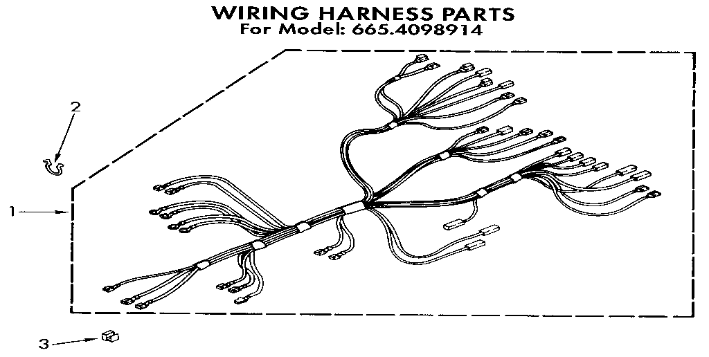 Kenmore 6654098914 wiring harness diagram