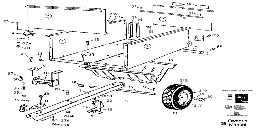 Craftsman 610243780 20 cu. ft. diagram