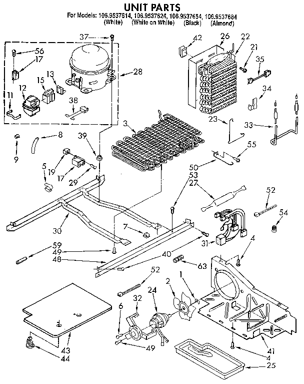 Kenmore 1069537614 unit diagram