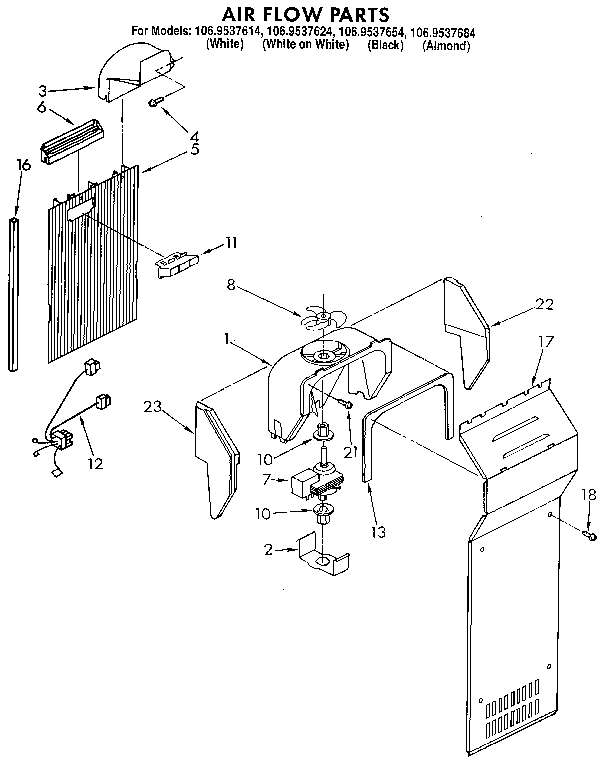 Kenmore 1069537614 air flow diagram