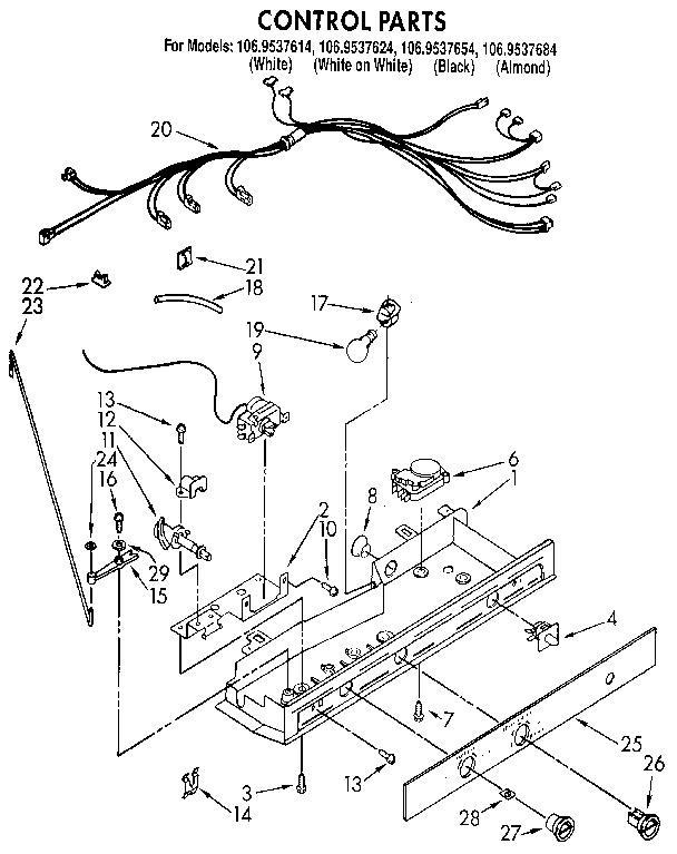Kenmore 1069537614 control diagram