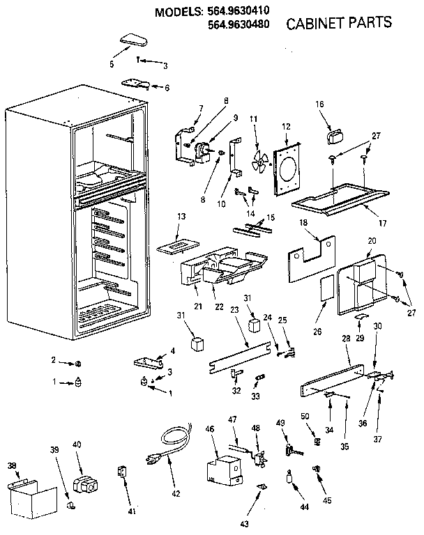 Craftsman 5649630480 cabinet diagram