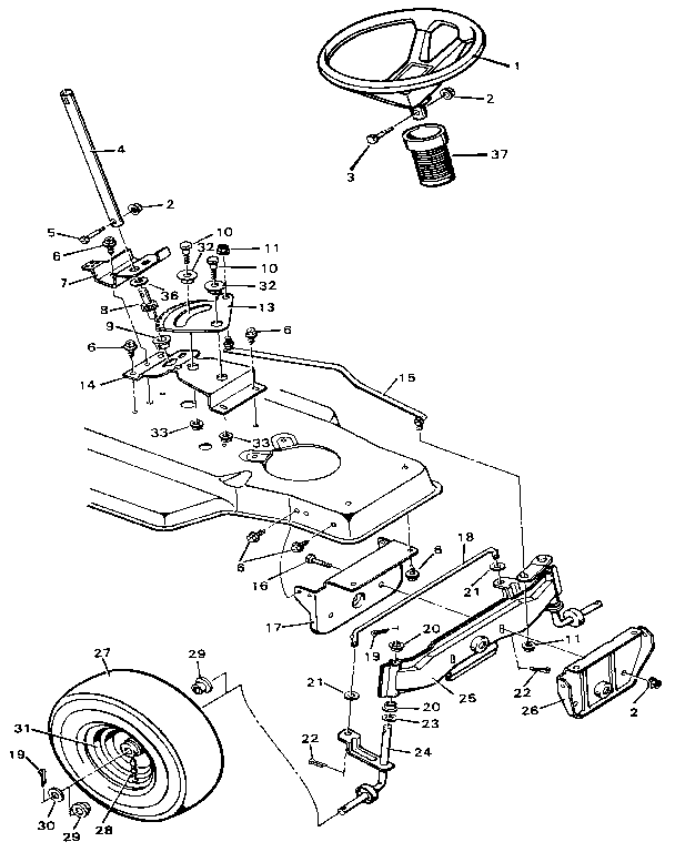 Craftsman 502255532 steering diagram