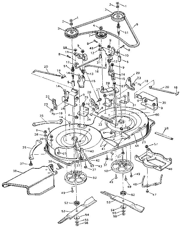 Craftsman 502255532 mower housing diagram