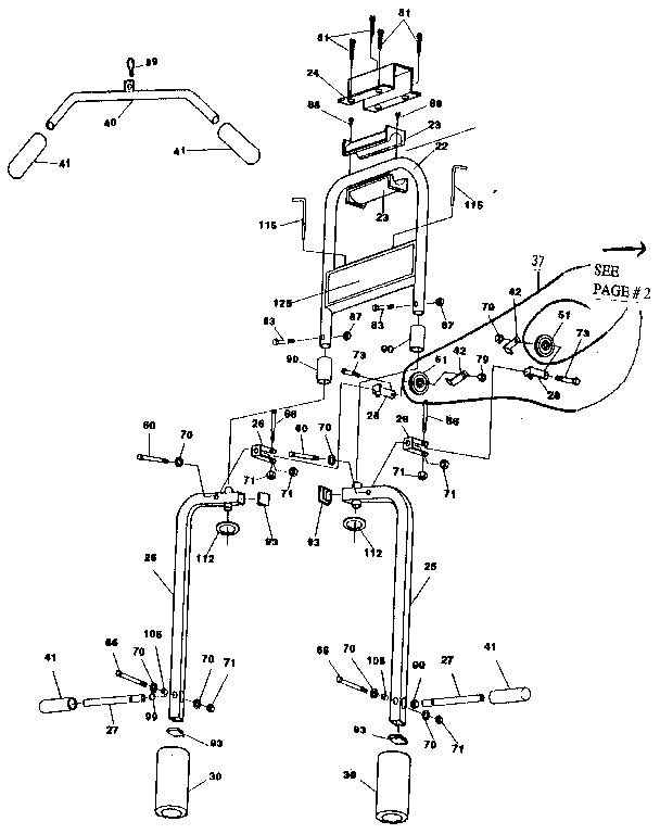 Weider 15601 handle assemblies diagram
