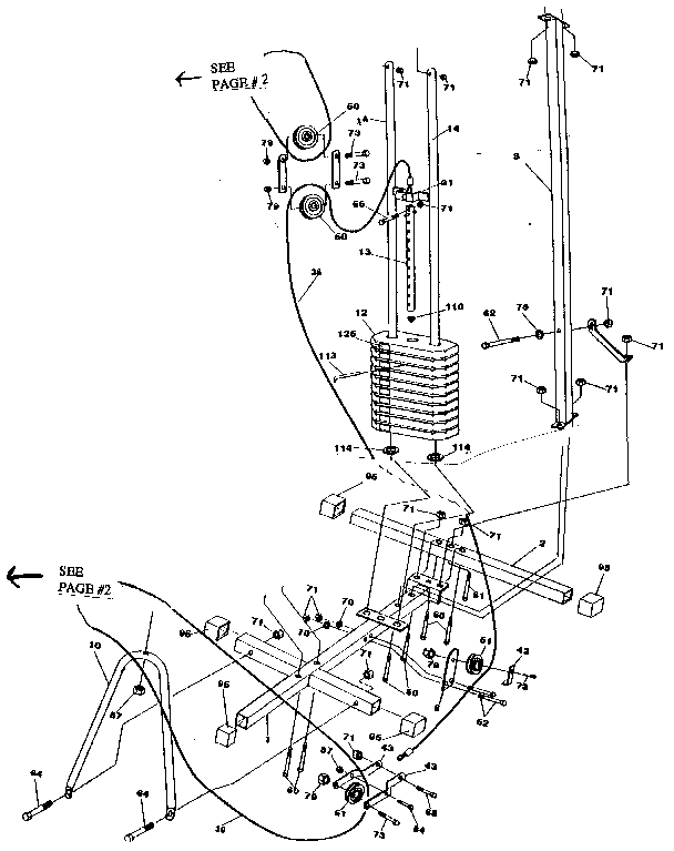 Weider 15601 base assembly diagram