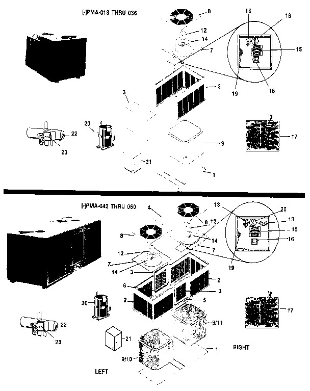 Rheem PMA024J replacement parts diagram