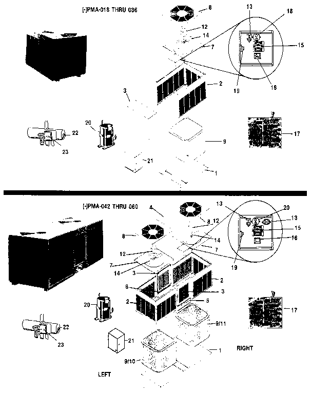 Rheem PMA036J replacement parts diagram