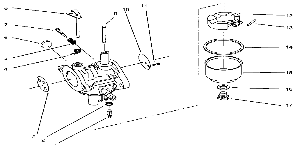 Lawn-Boy 10301-3900001 AND UP carburetor assembly diagram