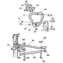 Weider E225 (SELF RETURNING CYLINDER) stepper handle & leg press bar assemblies diagram