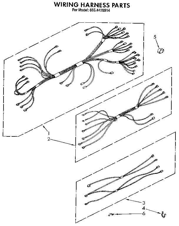 Kenmore 6654428914 wiring harness diagram