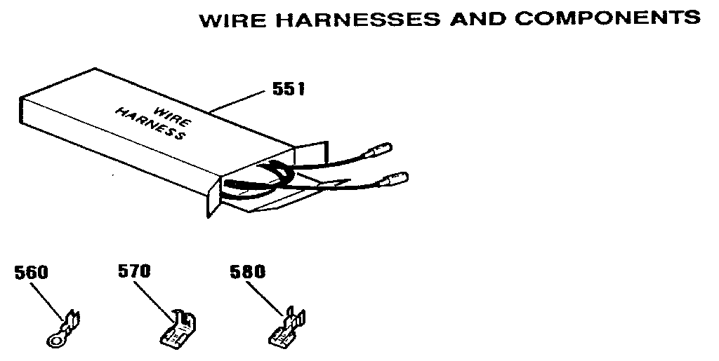 Kenmore 9119592593 wire harnesses and components diagram