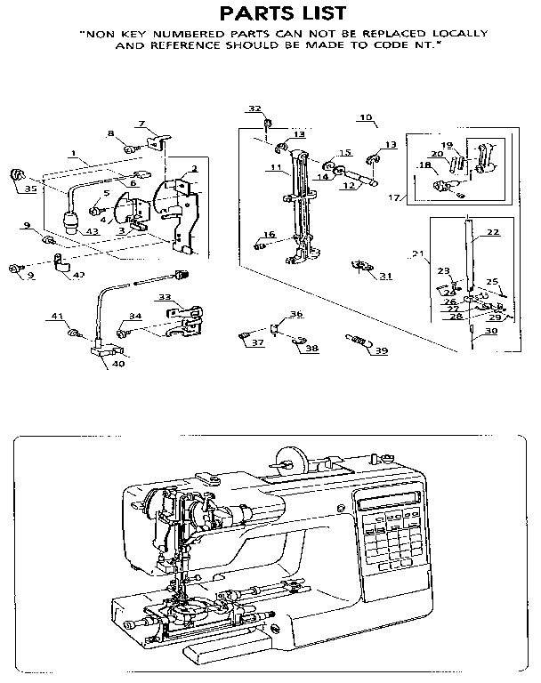 Kenmore 38519150090 presser bar assembly diagram