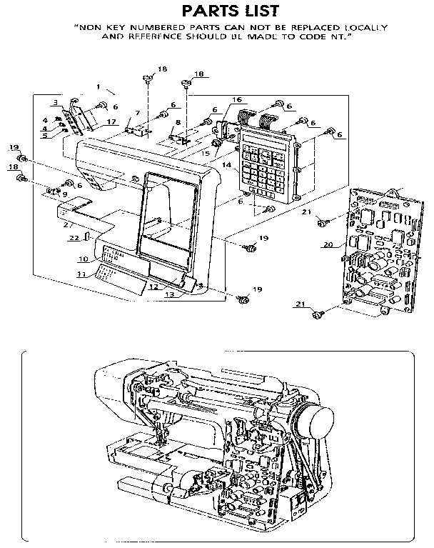 Kenmore 38519150090 control panel diagram
