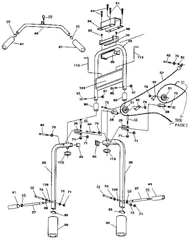 Weider 70042 arm press assembly diagram