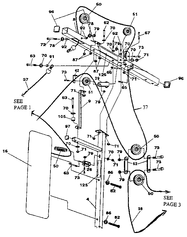 Weider 70042 pulley assembly diagram