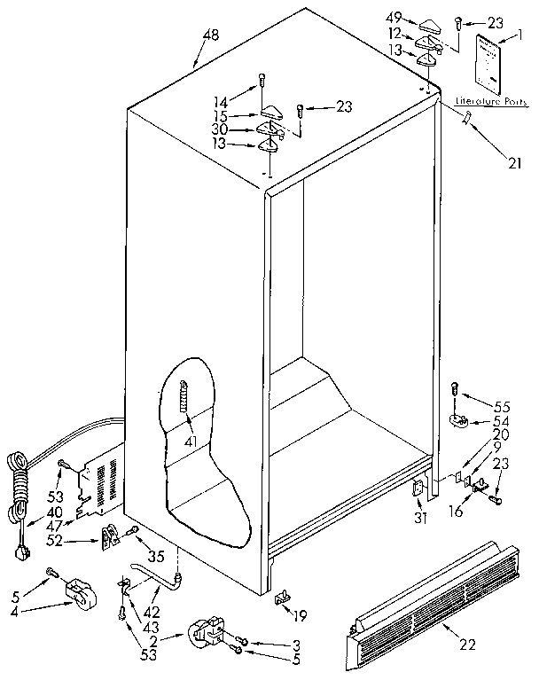 Kenmore 1069535721 cabinet diagram