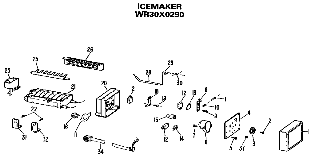 Kenmore 3639532300 icemaker diagram