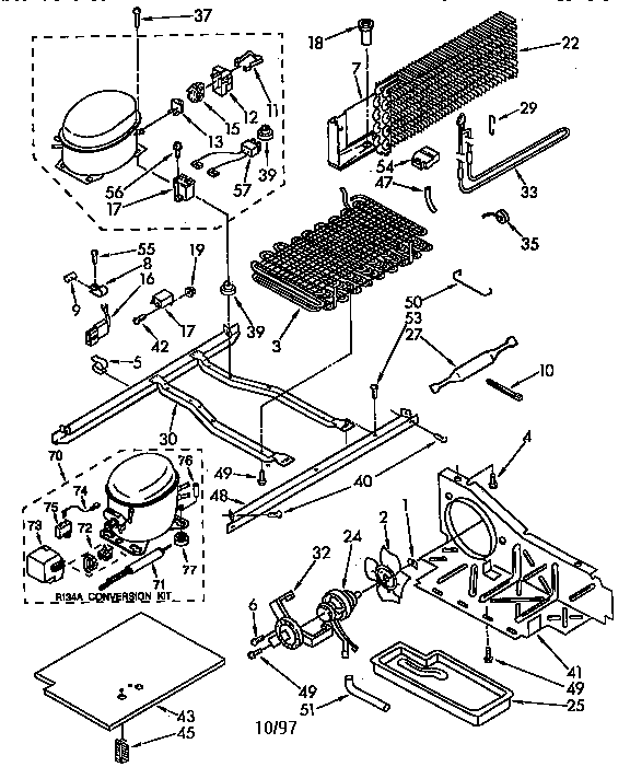 Kenmore 1069630580 unit diagram