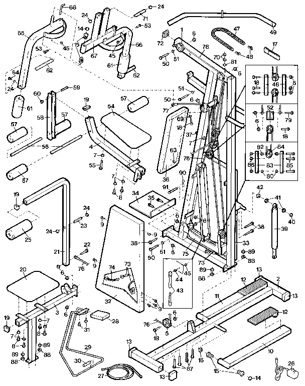 Proform PF853021 unit parts diagram