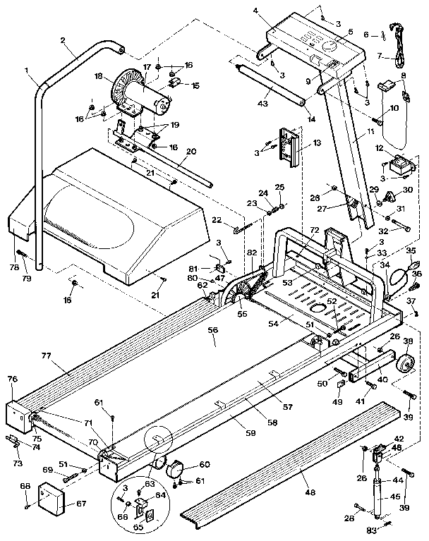 Weslo WL420022 unit parts diagram