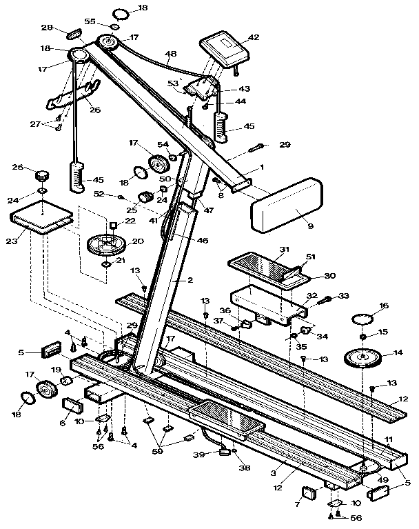 Weslo WL610910 unit parts diagram