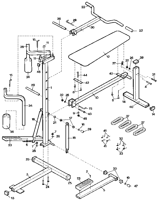 Weslo WL800521 unit parts diagram