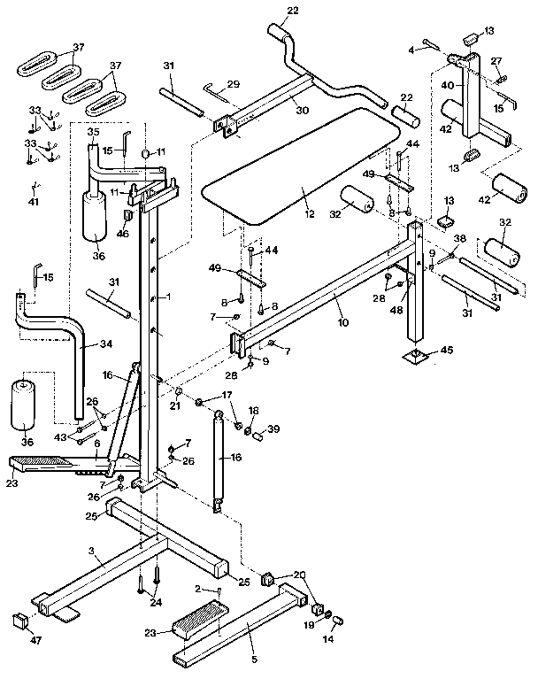 Weslo WL800621 unit parts diagram